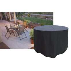 Terra Bloom Furniture Shop -Terra Bloom Furniture Shop 00295698 W1392 4 Seater Round Furniture Set With Cover