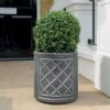 Lead Effect Round Planter - Pewter 32cm 2 Lead Effect Round Planter - Pewter 32cm -Terra Bloom Furniture Shop 10090993 32cm Round Lead Effect lifestyle
