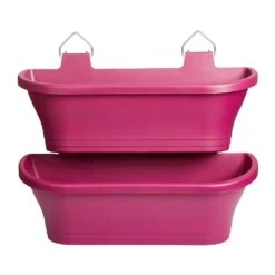 Elho Corsica Vertical Forest Large Set Of 2 - Cherry Red