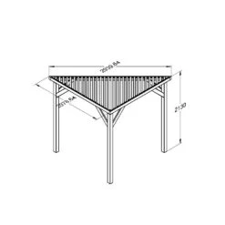 Direct - Slatted Corner Pergola -Terra Bloom Furniture Shop 1023642220 20SCP90 Drawing