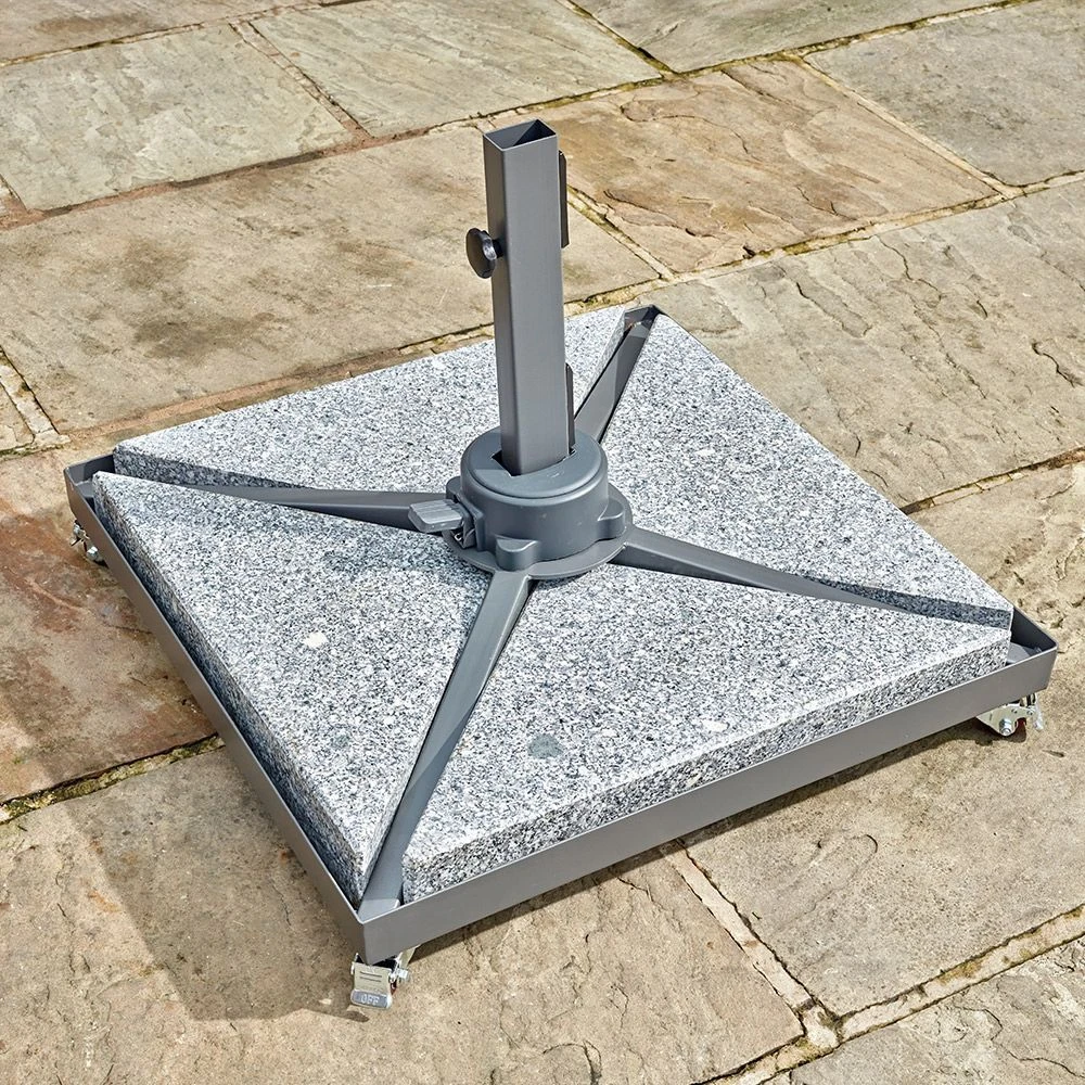 Bramblecrest - Steel Side Post Parasol Base With Wheels 4 Bramblecrest - Steel Side Post Parasol Base With Wheels - Image 2