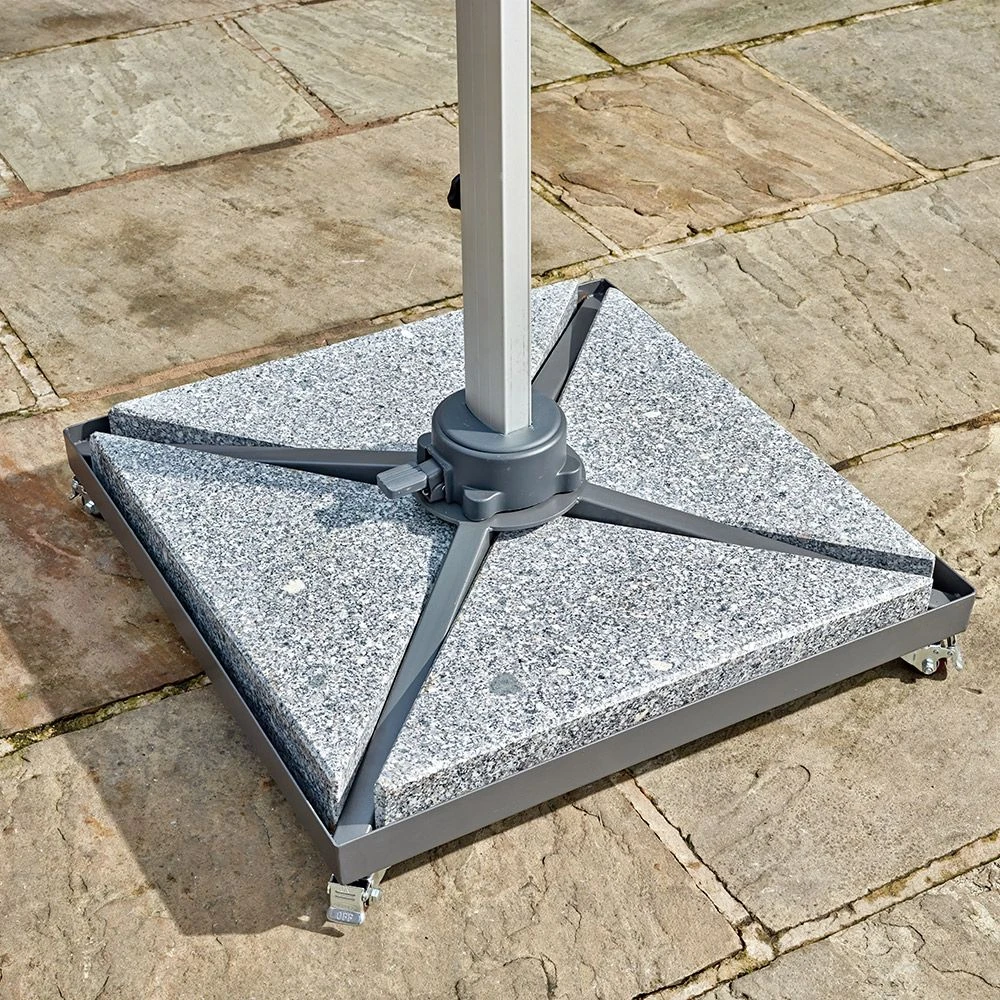Bramblecrest - Steel Side Post Parasol Base With Wheels 3 Bramblecrest - Steel Side Post Parasol Base With Wheels