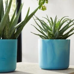 Elho - Ocean Collection - Atlantic Blue - Round 22cm -Terra Bloom Furniture Shop 10273861 10273863 10273865 10273867 the ocean collection blue.i1.jpg 2