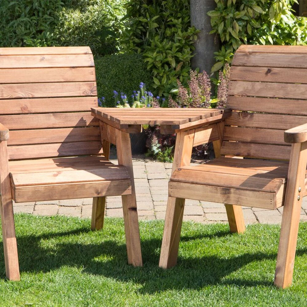Charles Taylor - Wooden Twin Seat Set - Angled 3 Charles Taylor - Wooden Twin Seat Set - Angled