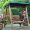 Charles Taylor - Dorset 2 Seater Swing Green Roof - Garden Furniture