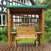 Charles Taylor - Wentworth Two Seater Arbour Green Roof - Garden Furniture