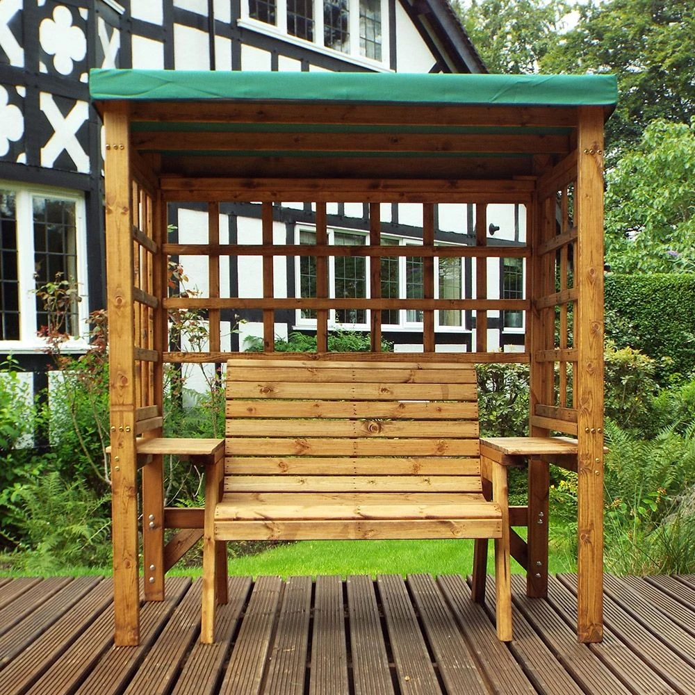 Charles Taylor - Wentworth Two Seater Arbour Green Roof - Garden Furniture 3 Charles Taylor - Wentworth Two Seater Arbour Green Roof - Garden Furniture