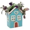 Heart House Planter In Teal - Village Pottery Collection 2 Heart House Planter In Teal - Village Pottery Collection -Terra Bloom Furniture Shop 1028732620 20320065