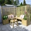 Forest Direct - Forest Modular Corner Bench And Trellis Garden Seating Set - Garden Furniture 2 Forest Direct - Forest Modular Corner Bench And Trellis Garden Seating Set - Garden Furniture -Terra Bloom Furniture Shop 1028860420 20MODSEAT3 1S