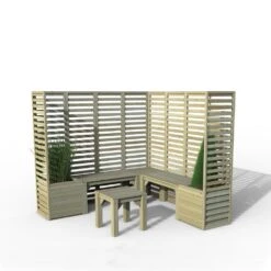 Forest Direct - Forest Modular Corner Bench And Trellis Garden Seating Set - Garden Furniture 16 Forest Direct - Forest Modular Corner Bench And Trellis Garden Seating Set - Garden Furniture -Terra Bloom Furniture Shop 1028860420 20MODSEAT3 2