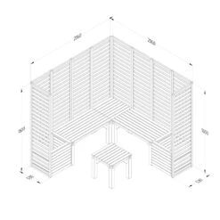 Forest Direct - Forest Modular Corner Bench And Trellis Garden Seating Set - Garden Furniture 19 Forest Direct - Forest Modular Corner Bench And Trellis Garden Seating Set - Garden Furniture -Terra Bloom Furniture Shop 1028860420 20MODSEAT3 5